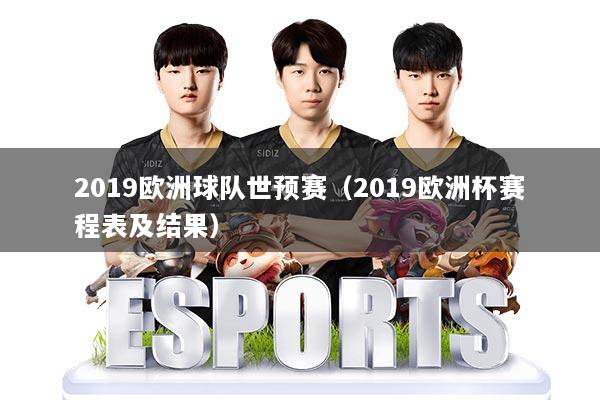 2019欧洲球队世预赛（2019欧洲杯赛程表及结果）